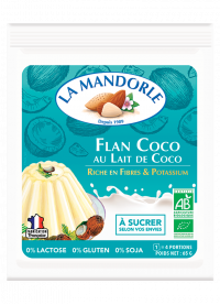 Flan Coco au lait de coco, riche en fibres et potassium