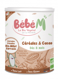 Bébé MANDORLE Céréales Cacao.