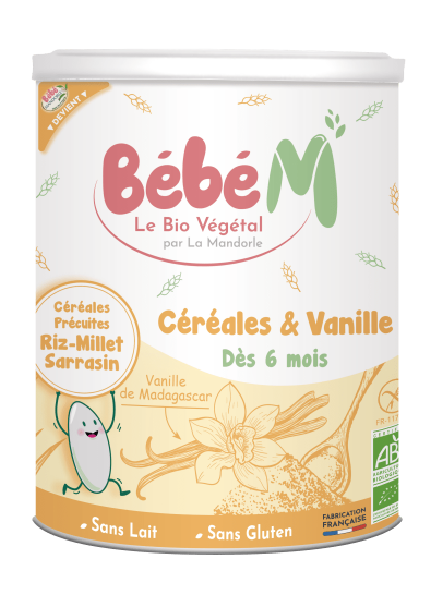 Bébé MANDORLE Céréales Vanille.